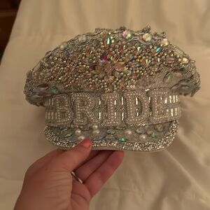 Sparkly statement steampunk bride hat